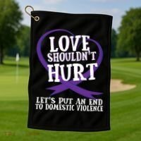 Domestic Violence Awareness Survivor Support Month Gift Golf Towel thumb 1