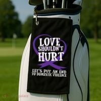 Domestic Violence Awareness Survivor Support Month Gift Golf Towel thumb 2