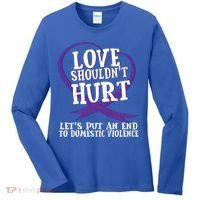 Domestic Violence Awareness Survivor Support Month Gift Women's Long Sleeve Shirt thumb 0