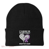 Domestic Violence Awareness Sexual Assault Awareness Gift Beanie thumb 0
