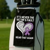 Domestic Violence Awareness Sexual Assault Awareness Gift Golf Towel thumb 2