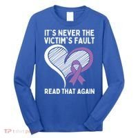 Domestic Violence Awareness Sexual Assault Awareness Gift Long Sleeve Shirt thumb 0