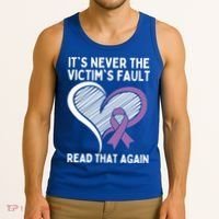 Domestic Violence Awareness Sexual Assault Awareness Gift Tank Top thumb 3