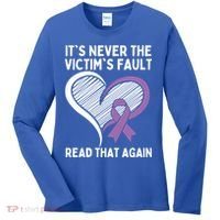 Domestic Violence Awareness Sexual Assault Awareness Gift Women's Long Sleeve Shirt thumb 0