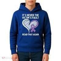 Domestic Violence Awareness Sexual Assault Awareness Gift Kids Hoodie thumb 4