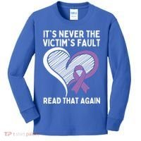 Domestic Violence Awareness Sexual Assault Awareness Gift Kids Long Sleeve Shirt thumb 0