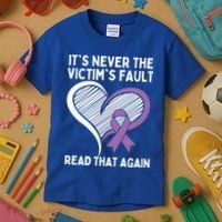 Domestic Violence Awareness Sexual Assault Awareness Gift Kids T-Shirt thumb 3