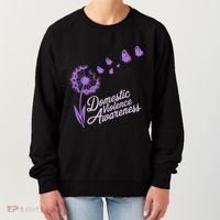 Domestic Violence Awareness Month Purple Ribbon Women's Sweatshirt thumb 0