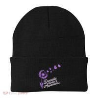 Domestic Violence Awareness Month Purple Ribbon Beanie thumb 0