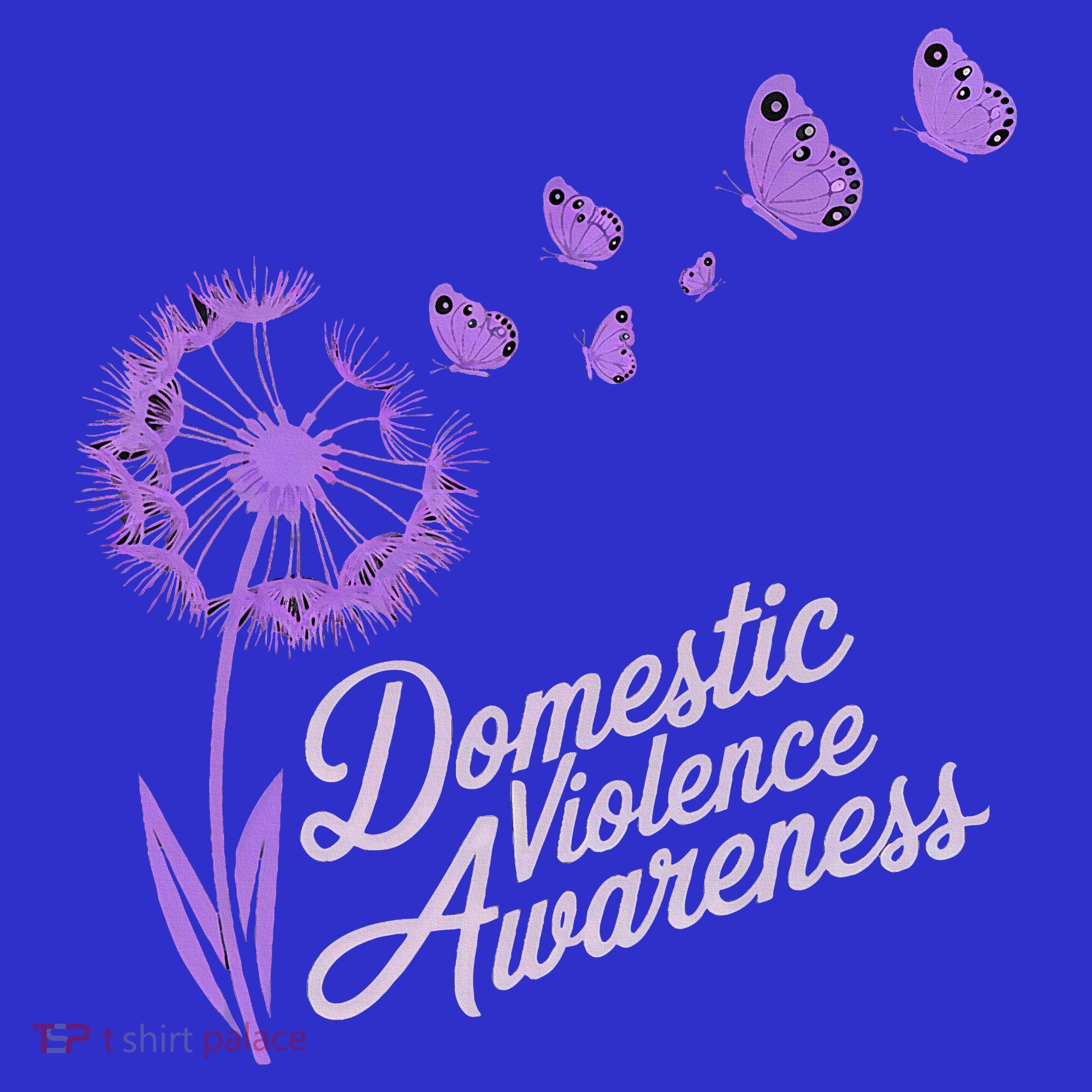 Domestic Violence Awareness Month Purple Ribbon Long Sleeve Shirt