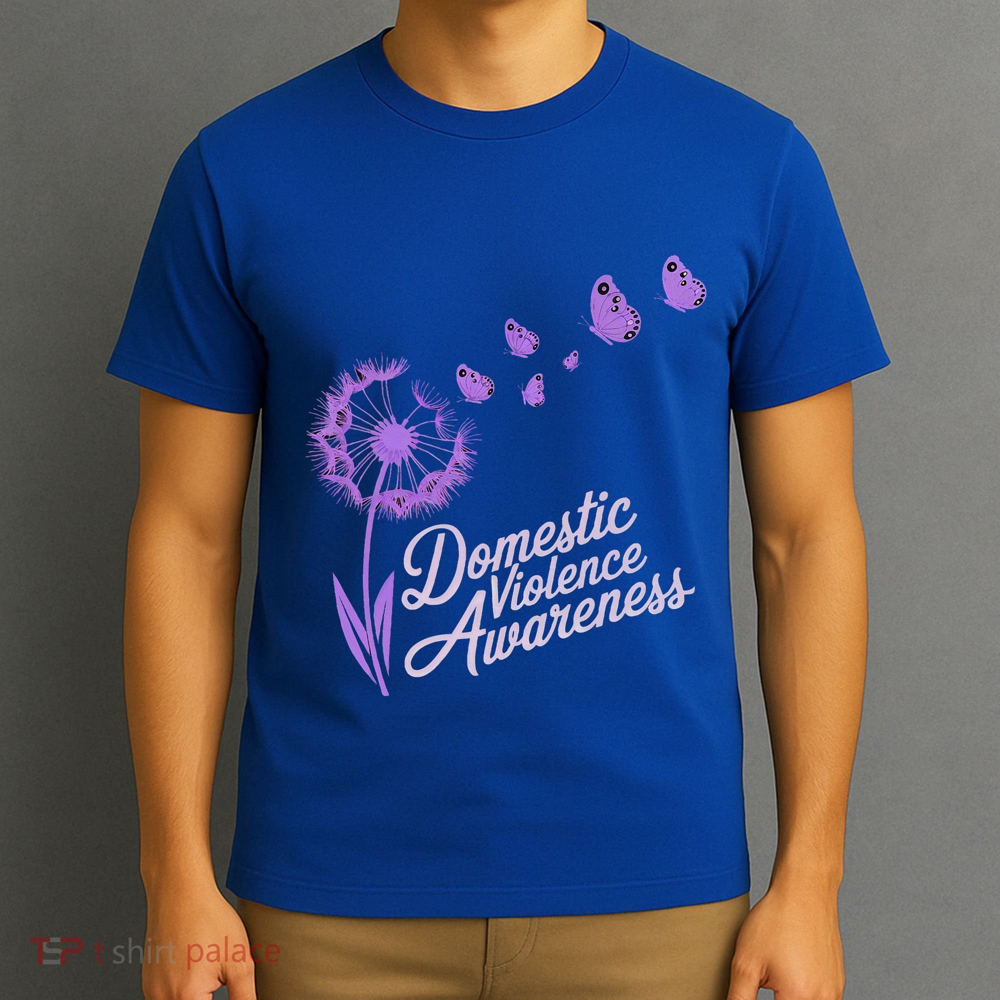 Domestic Violence Awareness Month Purple Ribbon T-Shirt