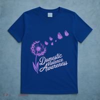 Domestic Violence Awareness Month Purple Ribbon T-Shirt thumb 5