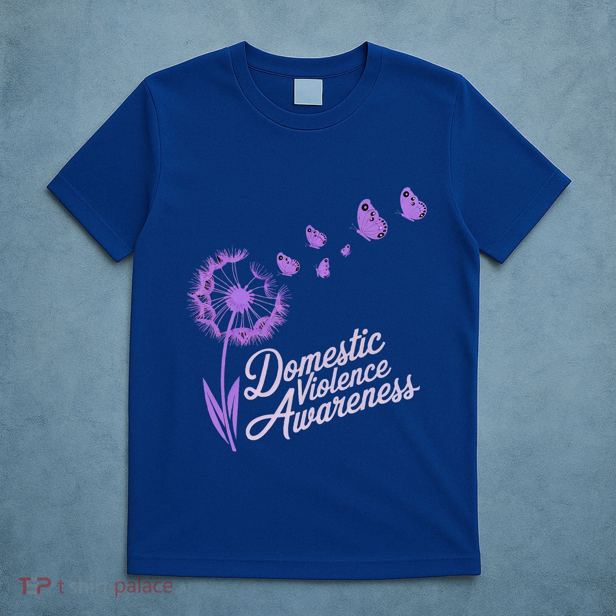 Domestic Violence Awareness Month Purple Ribbon T-Shirt