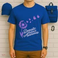 Domestic Violence Awareness Month Purple Ribbon T-Shirt thumb 6