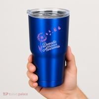 Domestic Violence Awareness Month Purple Ribbon Tumbler thumb 2