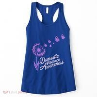 Domestic Violence Awareness Month Purple Ribbon Women's Tank Top thumb 0