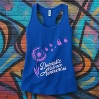 Domestic Violence Awareness Month Purple Ribbon Women's Tank Top thumb 3