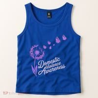 Domestic Violence Awareness Month Purple Ribbon Tank Top thumb 2
