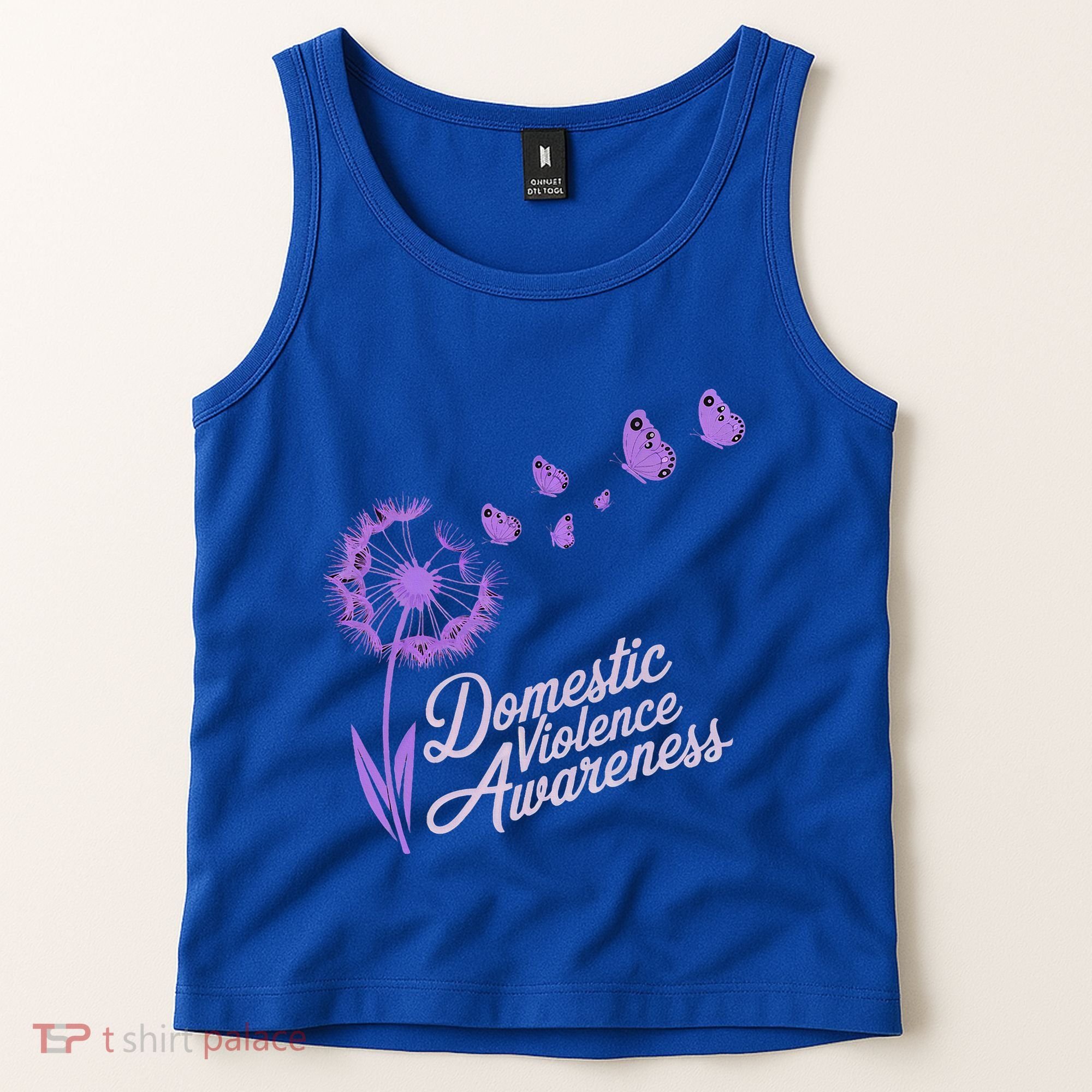 Domestic Violence Awareness Month Purple Ribbon Tank Top