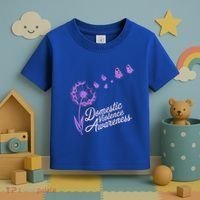 Domestic Violence Awareness Month Purple Ribbon Toddler T-Shirt thumb 3