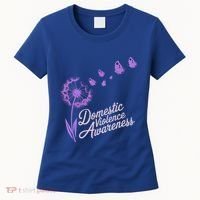 Domestic Violence Awareness Month Purple Ribbon Women's T-Shirt thumb 0