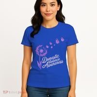 Domestic Violence Awareness Month Purple Ribbon Women's T-Shirt thumb 4