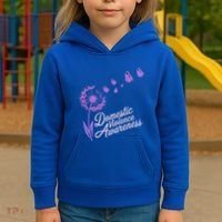 Domestic Violence Awareness Month Purple Ribbon Kids Hoodie thumb 3