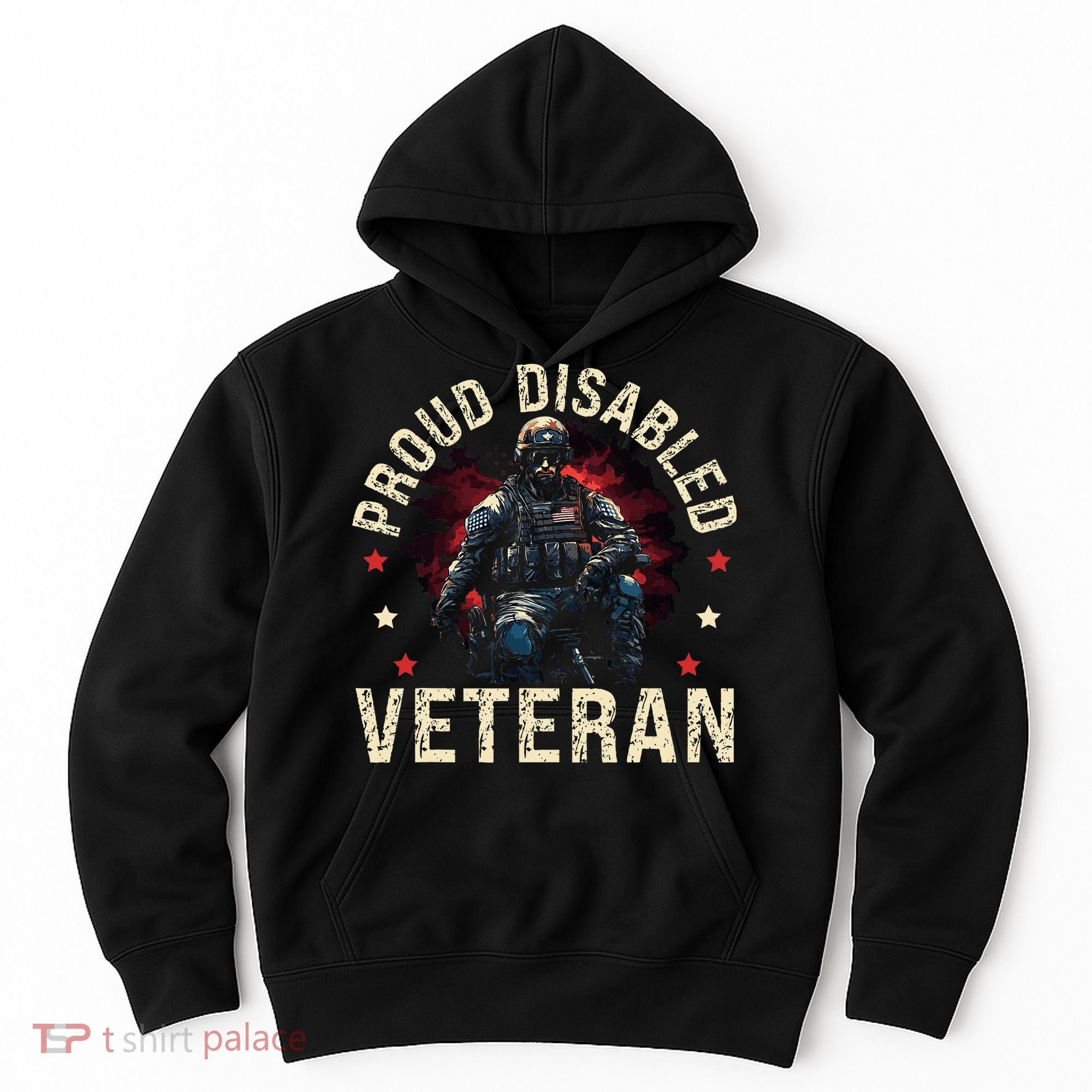 Disabled Veteran Armed Forces Military Soldier Army Usa Hoodie