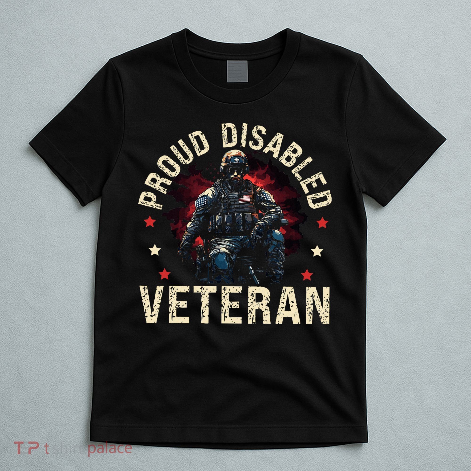 Disabled Veteran Armed Forces Military Soldier Army Usa T-Shirt
