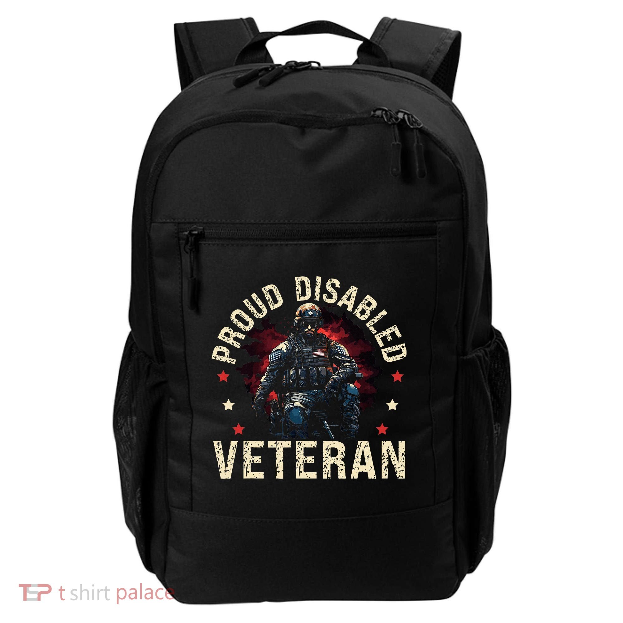 Disabled Veteran Armed Forces Military Soldier Army Usa Backpack