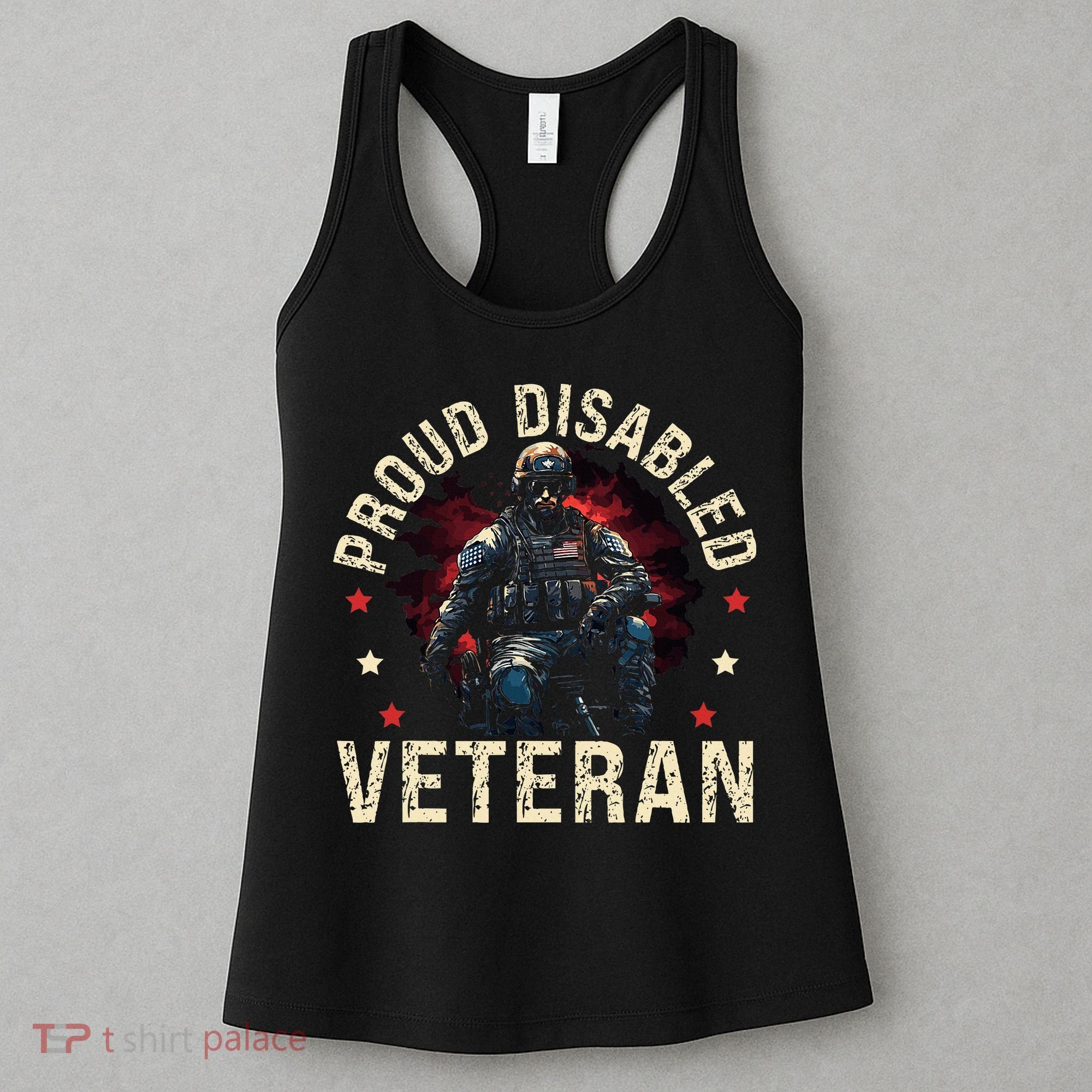 Disabled Veteran Armed Forces Military Soldier Army Usa Women's Tank Top