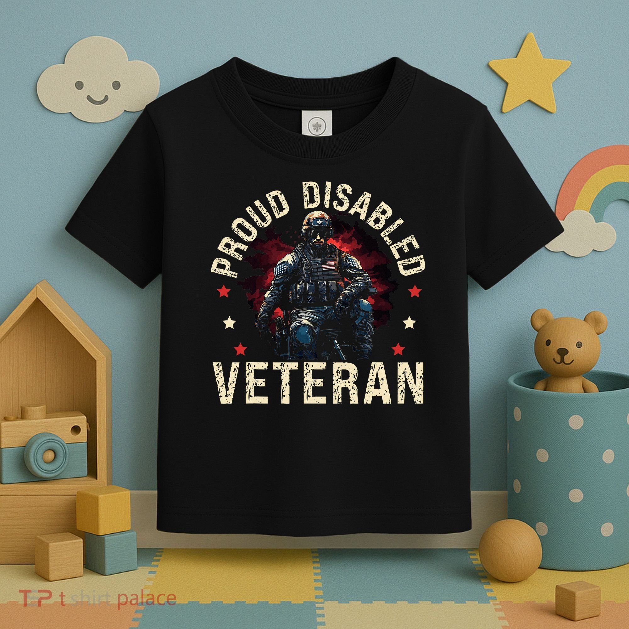 Disabled Veteran Armed Forces Military Soldier Army Usa Toddler T-Shirt