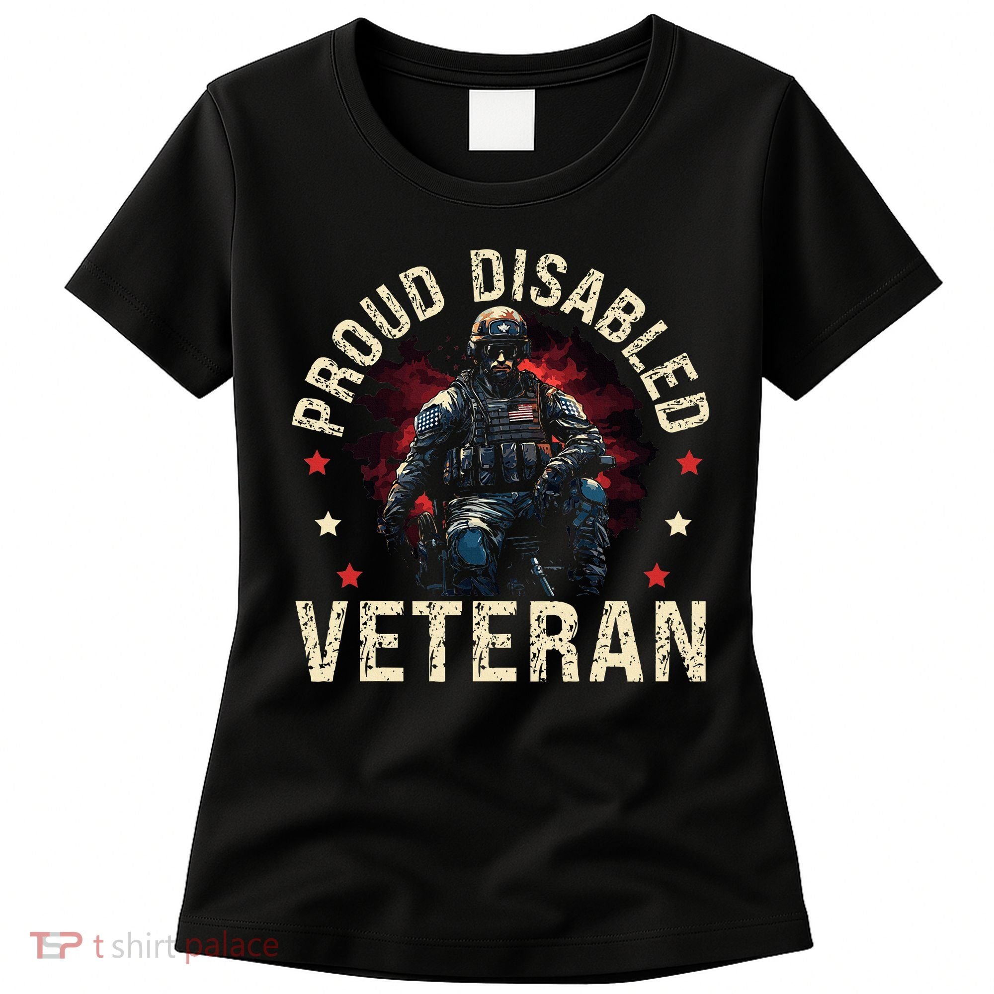 Disabled Veteran Armed Forces Military Soldier Army Usa Women's T-Shirt