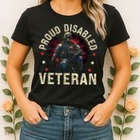 Disabled Veteran Armed Forces Military Soldier Army Usa Women's T-Shirt thumb 2