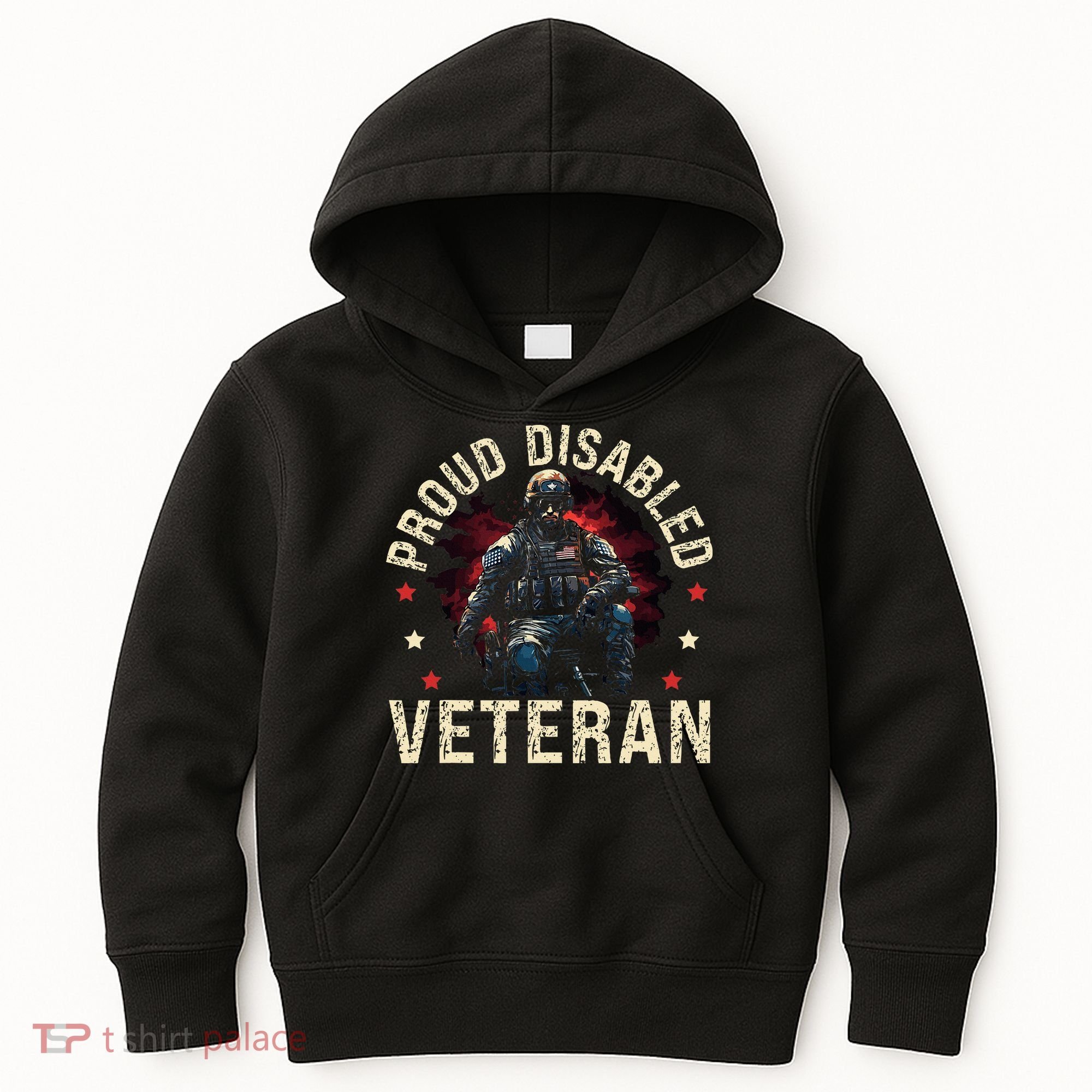 Disabled Veteran Armed Forces Military Soldier Army Usa Kids Hoodie