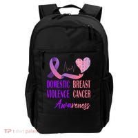 Domestic Violence And Breast Cancer Awareness Month Support Backpack thumb 0