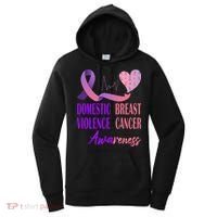 Domestic Violence And Breast Cancer Awareness Month Support Women's Hoodie thumb 0