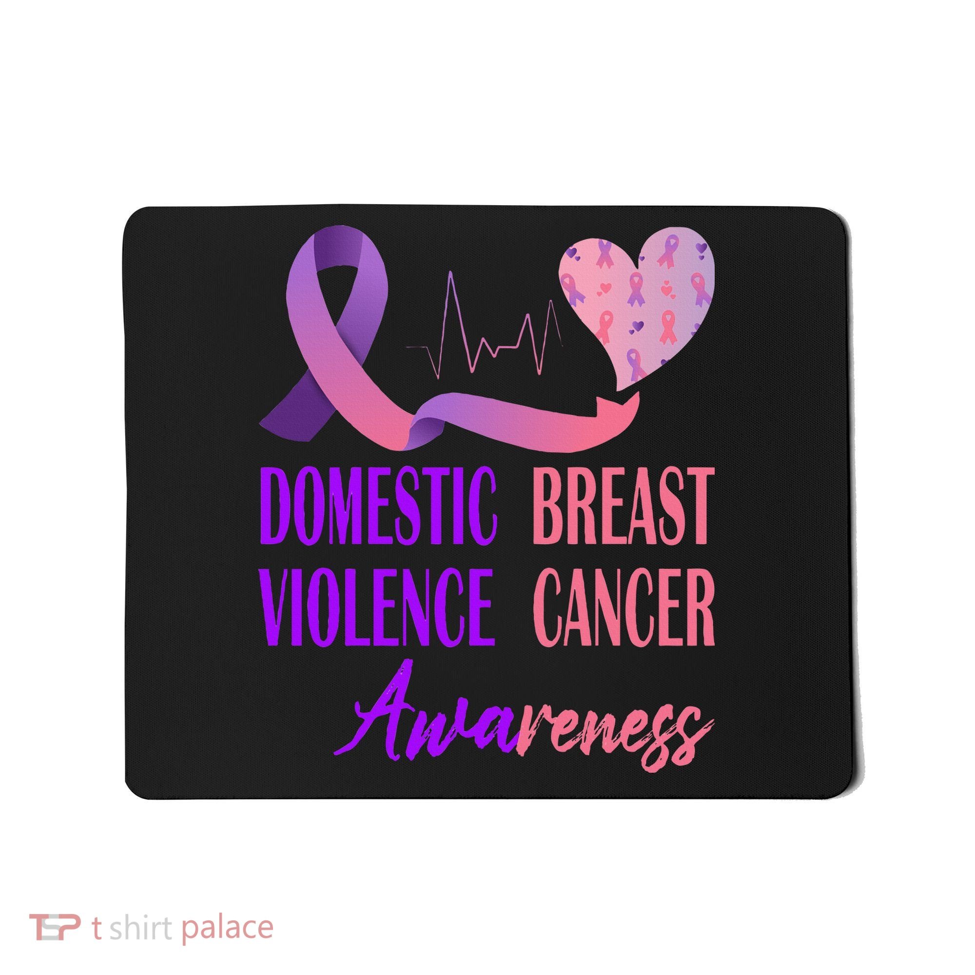 Domestic Violence And Breast Cancer Awareness Month Support Mousepad