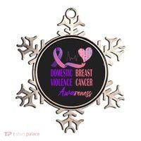 Domestic Violence And Breast Cancer Awareness Month Support Ornament thumb 0