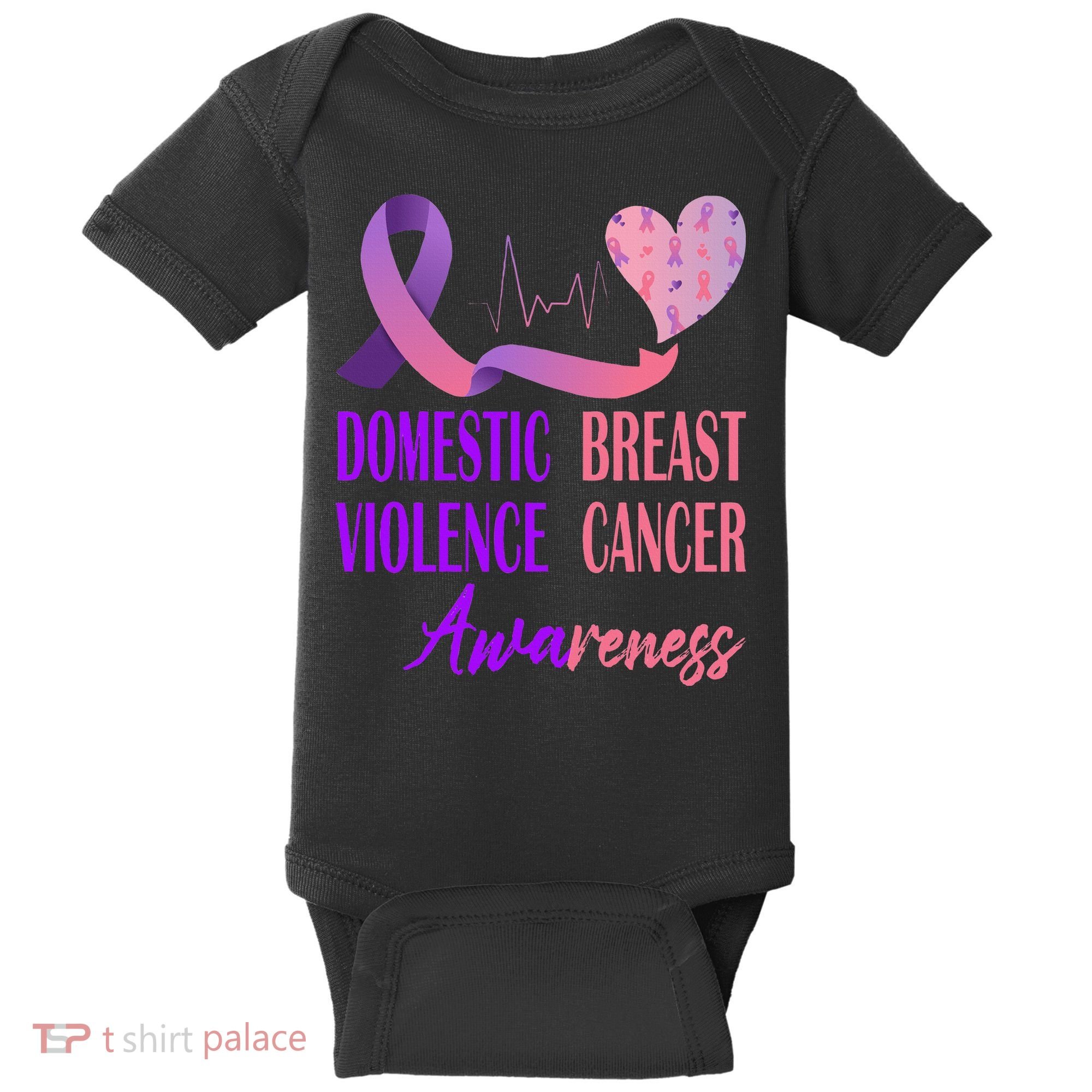 Domestic Violence And Breast Cancer Awareness Month Support Baby Bodysuit