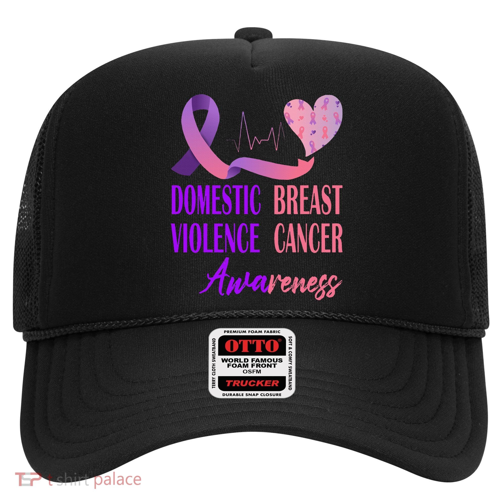 Domestic Violence And Breast Cancer Awareness Month Support Hat