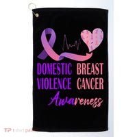 Domestic Violence And Breast Cancer Awareness Month Support Golf Towel thumb 0
