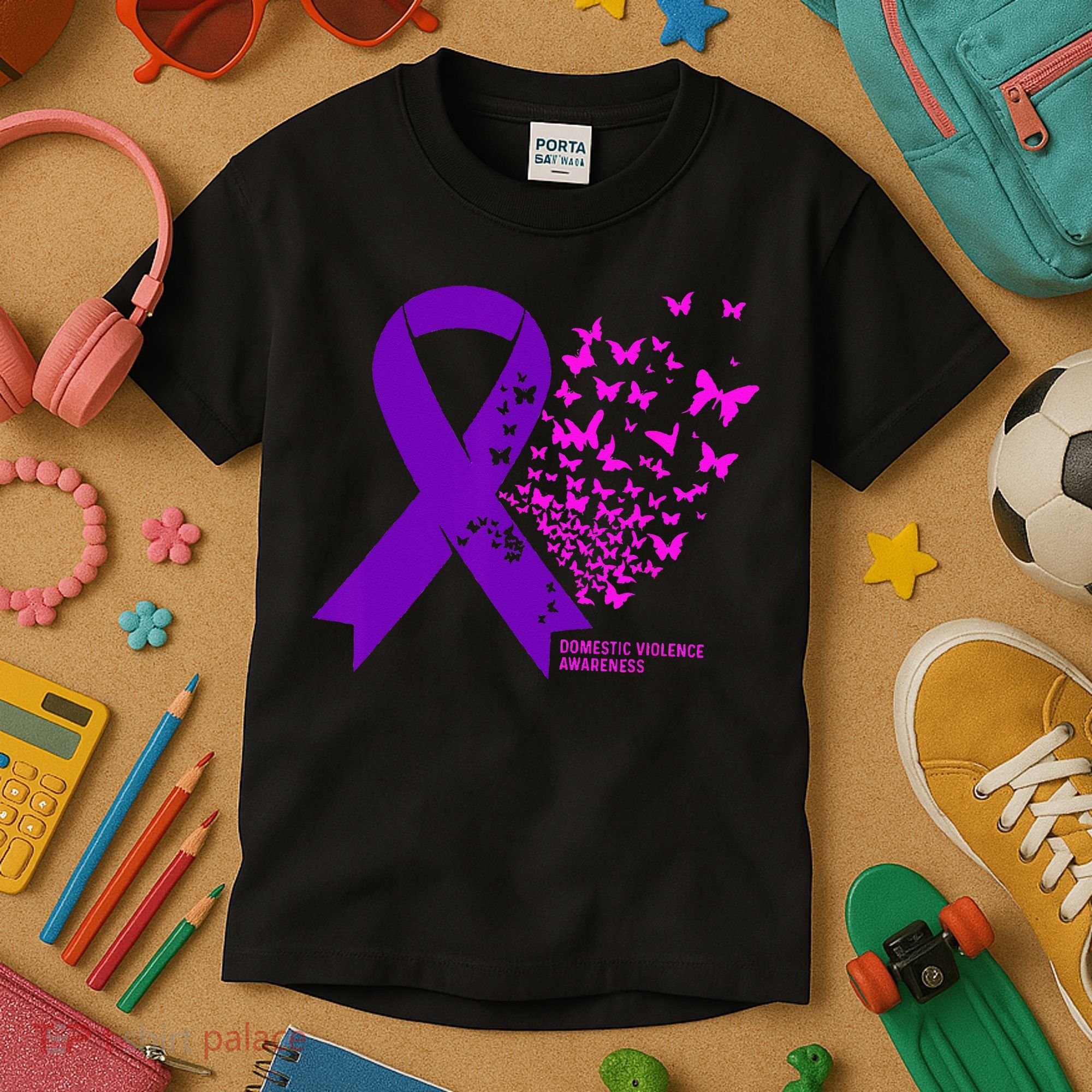 Domestic Violence Awareness End Domestic Violence Kids T-Shirt