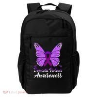 Domestic Violence Awareness Butterfly Purple Ribbon Support Backpack thumb 0