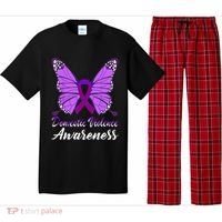 Domestic Violence Awareness Butterfly Purple Ribbon Support Pajama Set thumb 0