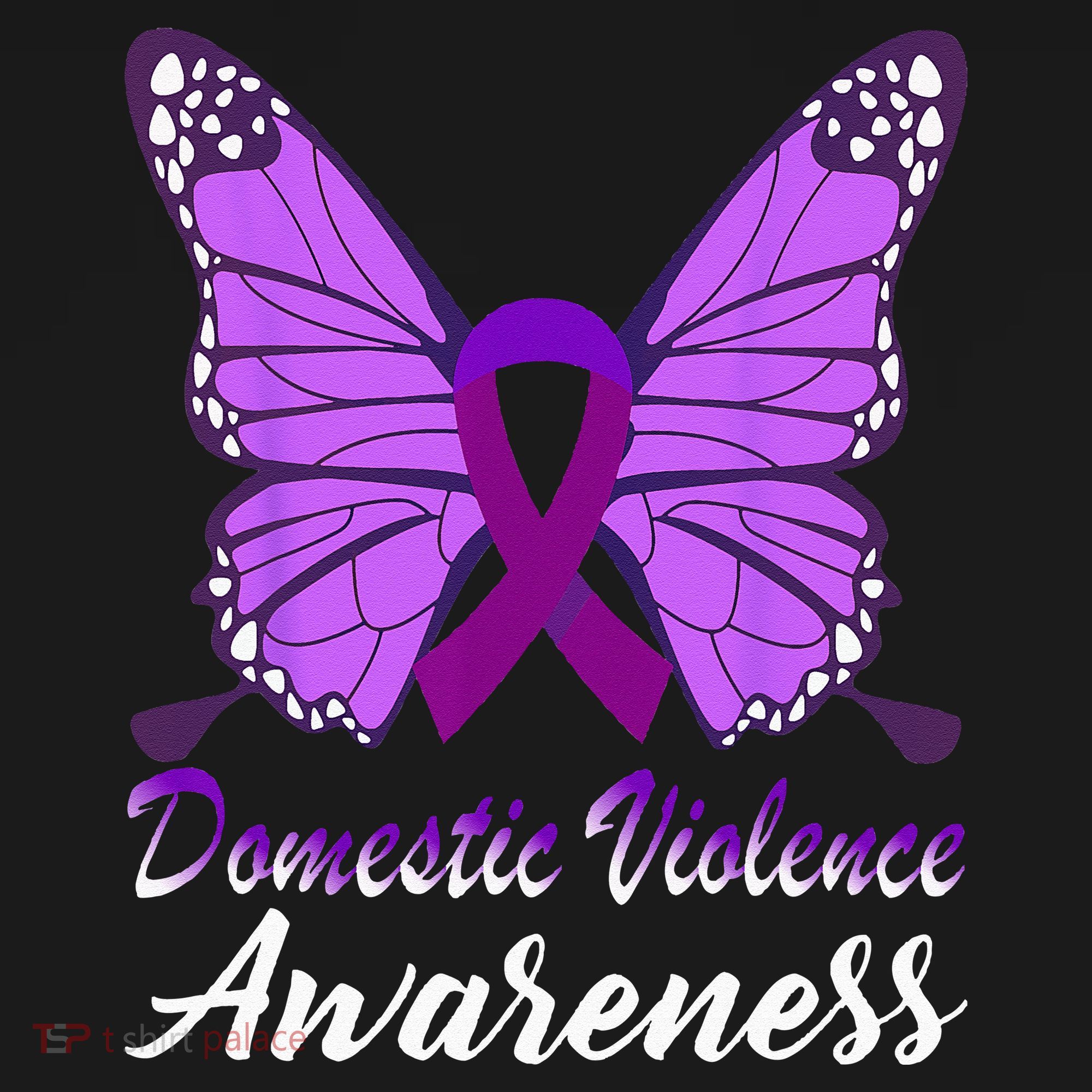 Domestic Violence Awareness Butterfly Purple Ribbon Support Women's Hoodie