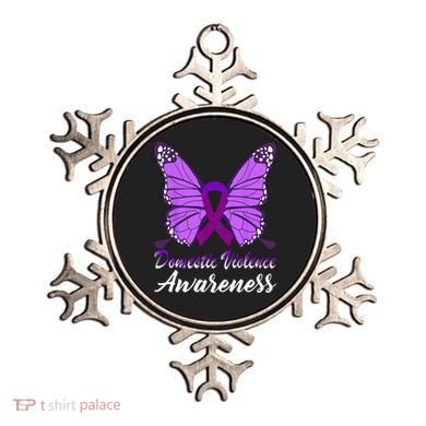 Domestic Violence Awareness Butterfly Purple Ribbon Support Ornament