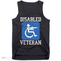 Disabled Veteran Armed Forces Military Soldier Army Usa Tank Top thumb 0