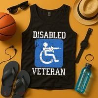 Disabled Veteran Armed Forces Military Soldier Army Usa Tank Top thumb 4