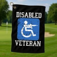 Disabled Veteran Armed Forces Military Soldier Army Usa Golf Towel thumb 1